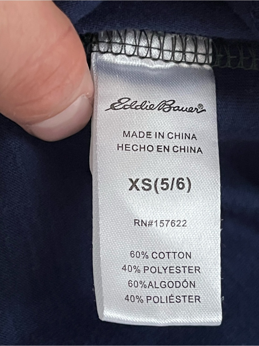 Eddie Bauer Boys Long Sleeve Colorblock Tee size XS (5/6) - Picture 5 of 6